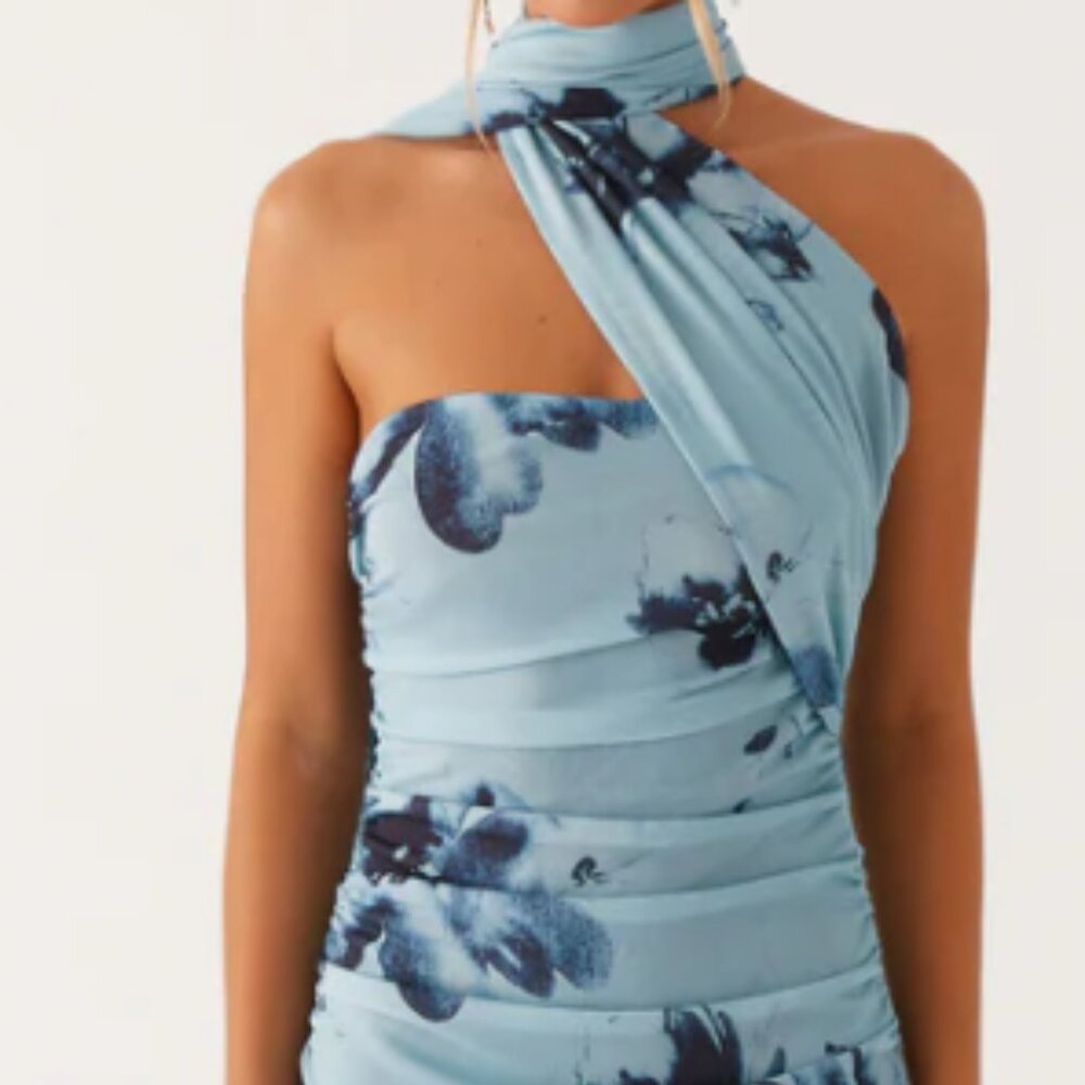 Peppermayo Songbird Maxi Dress Blue Black Floral 0 - Picture 3 of 8